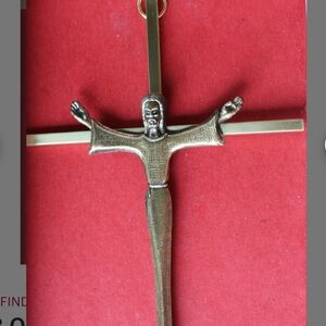 Vintage Crucifix Bronze Wall Decor Religious Christian Wall Art Hanger 3D